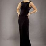 Velvet-Evening-Dress-With-Scooped-Back