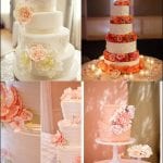 peach cakes for wedding